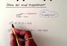 Stora tal med tiopotenser