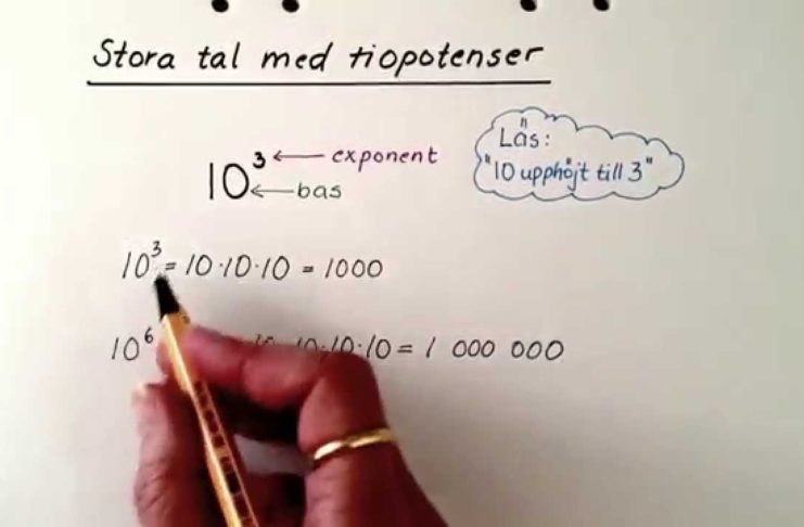 Stora tal med tiopotenser
