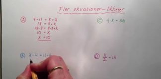 Algebra med ekvationer (del 2)