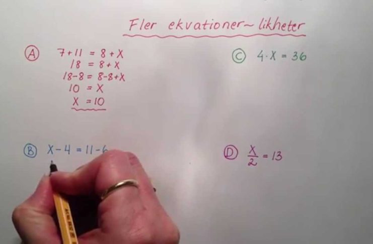 Algebra med ekvationer (del 2)